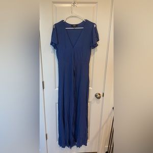 Denim Blu Wrap Maxi Dress